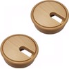Gedotec Cable guide maple wood lacquered plain, 2 pieces round