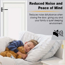 Automatic Door Closer, Adjustable Door Closer, Inner Door, Spring Loaded Door Closer, No Drilling, Door Closer with 6 Screws and Adjustment Lever for Home, Office, Bedroom