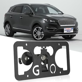 No Drill Front Bumper License Plate Mount Compatible with Lincoln MKC 2015-2019 Front Grille License Plate Mounting Bracket Holder Anti-Theft Car License Plate Frames Accessories Kit
