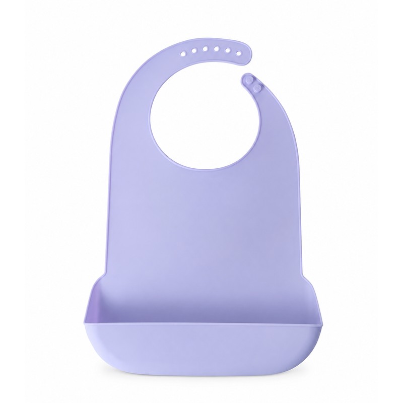Waterproof Adult Silicone Bib with Food Catcher Pocket – Adjustable