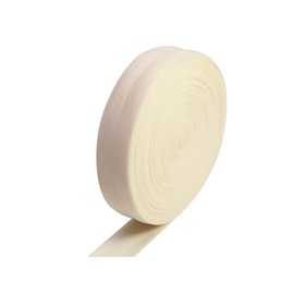 JESEP Fold Over Elastic 3/4'' 20mm Stretch Foldover FOE Elastics Ribbon for Headbands Baby Girl Hair Bow (Ivory)