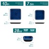 vancasso Stern Blue Dinner Set Square Reactive Glaze Tableware 12