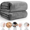 funky gadgets Flannel Fleece Blanket Throw - Grey Soft Warm