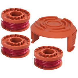 3 Spools Line and 1 Cover Caps,Compatible with Worx 20V Grass Trimmers WG180 /WG163/ WG175 Strimmer,Spool Line Grass Strimmer Line,Ø1.65mm 3 Meters