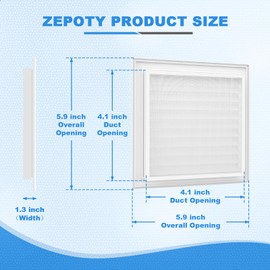 Zepoty 6"x6" Premium Aluminum Attic Vent with Screen, Optimal Airflow for Attics, Sheds, and Gables, Vent Opening 4"x4", Weather-Resistant Design for Ultimate Ventilation