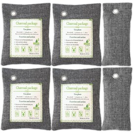 Activated Charcoal Odor Absorber, Bamboo Charcoal Air Purifying Bag. | Odor Deodorizer and Eliminator for Cars, Refrigerators, Shoes, Pets, Closets, and