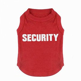 Dog Shirt Tee Shirts Puppy Summer Clothes Dog Tank Top Vest SECURITY Sweat Shirt for Small dog Medium Dog Cat (XL, Red)