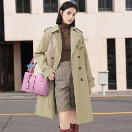 POSSOBAG Elegant Handbag Women's Lightweight Large Capacity Handbag with Fashion Ornaments Shoulder Bag for Women Travel Casual Daily Holiday Shopper PU Leather Top Handle Bag, pink, Handbag