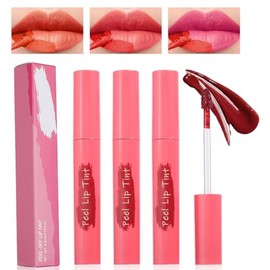 Tinte labial mate de 3 colores para despegar, tatuaje de labios, delineador de labios natural, de larga duración, impermeable y a prueba de transferen