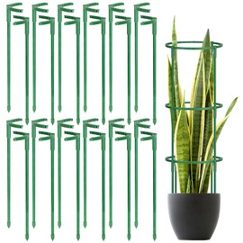 24 Pcs Plant Support Stakes, Half Round Plant Support for Indoor Plants, Stackable Garden Flower Support, Plant Stakes for Tomato, Monstera, Peony, Hydrangea Climbing Plants (6.2 "Wide X 11.6" High)