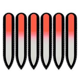 Mont Bleu Colour Crystal Nail File in Black Pouch - Small - Purse Size - Czech Tempered Glass - Handmade in Czech Republic