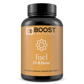 BoostCeuticals D-Ribose Capsules 90 | Pure Vegan D Ribose Supplement | Non-GMO, Gluten-Free, No Stearates | Ideal Muscle, Heart & Cellular Energy Support