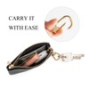 LARENNT Full Grain Leather Coin Purse with Key Chain -