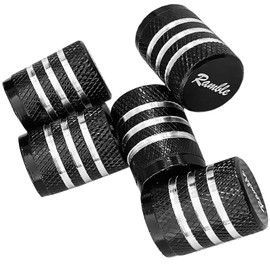 5 Pieces Universal Fit for Car Truck Motorcycle Tyres Bicycle Tyre Valve Stem Air Caps Black Accessories Valve Caps Ramble Letters x 5 Pieces