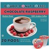 Double Donut Chocolate Raspberry Flavored Coffee Pods, Medium Roast Coffee,