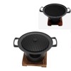 Hibachi Grill Smokeless Wooden Frame Aluminium Alloy Easy Assembly Portable