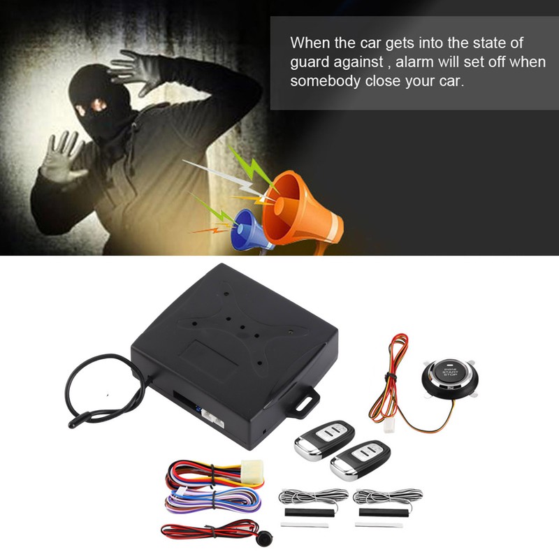 Universal Car Alarm System Engine Ignition Keyless Entry Push Button