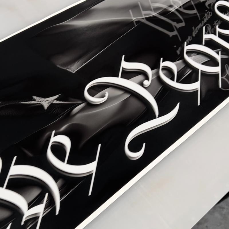 Solid Printed "We The People" Blackout Graphic Windshield Banner Visor