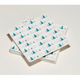 20 Cotton Napkins 33 x 33 cm 3 Ply Christmas Tree Blue/Silver