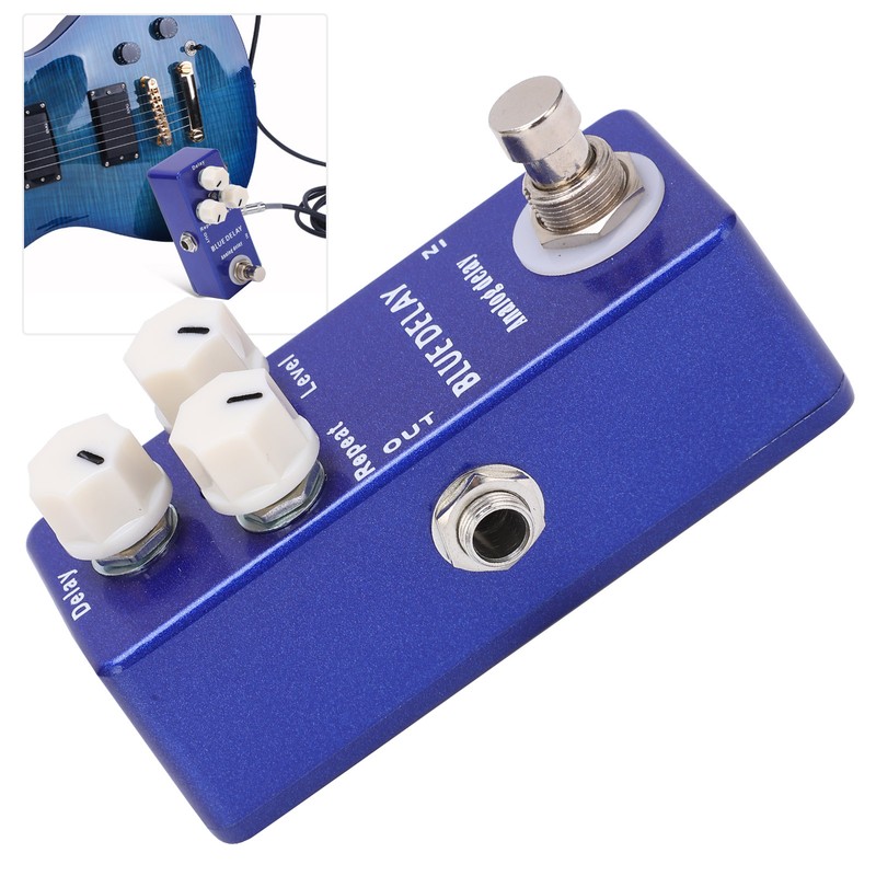 Guitar Effect Pedal Mini Blue Delay Analogue True Bypass Adjustable