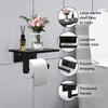 Toilet Paper Holder with Natural Marble Shelf for Bathroom Washroom,Wall