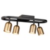 CRAFTRONOS 4 Light Modern Track Lighting Kit, Matte Black Brass