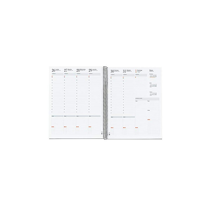 Miquelrius 25025 – Agenda 2020, Week View Vertical (210 x