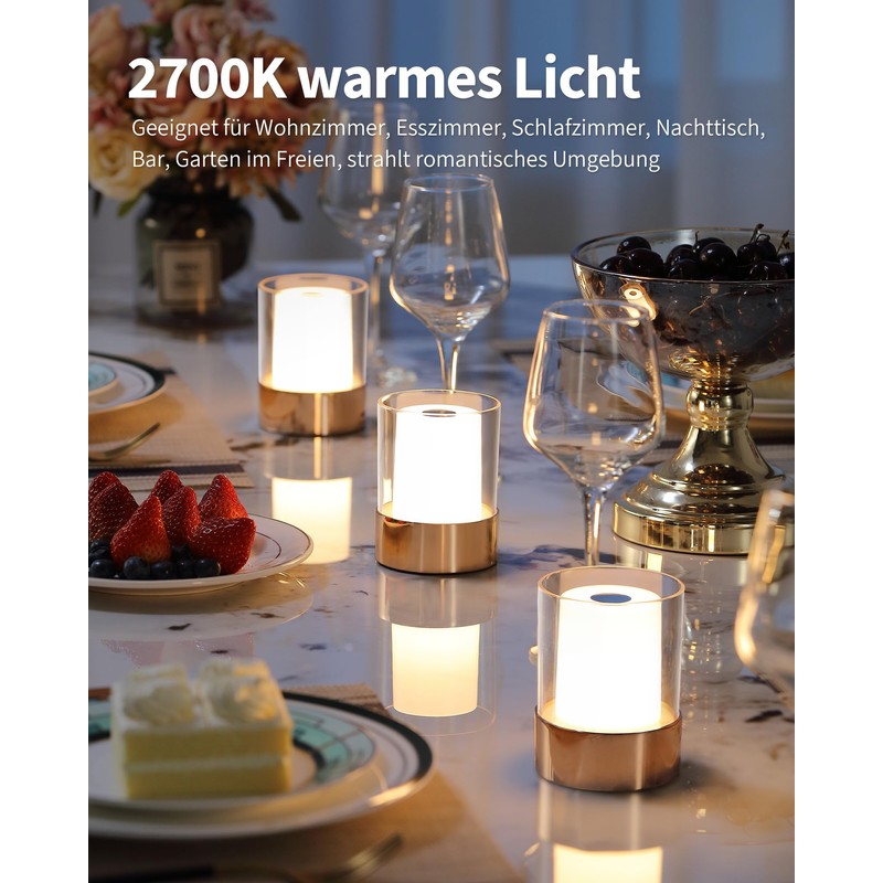 VISDANFO Newsee LED 4 inch touch night light (gold-2 (PE