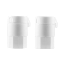 IWOWHERO 2Pcs Portable Pill Cutter Convenient Medication Divider for Home Travel Effortlessly Cuts Vitamins Caplets Fashionable White Design