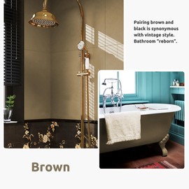 Jungarian Tub and Tile Refinishing Kit 35oz, Low Odor Countertop Paint, Shower Sink Paint for Bathroom Kitchen, 50-55sq.ft Semi-Gloss Brown