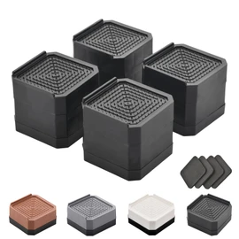 ISKALT IST001 Anti-Vibration Pads for Washing Machine & Furniture, Adjustable, Prevents Scratches on Floors, Anti-Slip, Capacity Approx. 4,400.7lbs (2,000kg), Absorbs Noise & Vibration, Set of 4