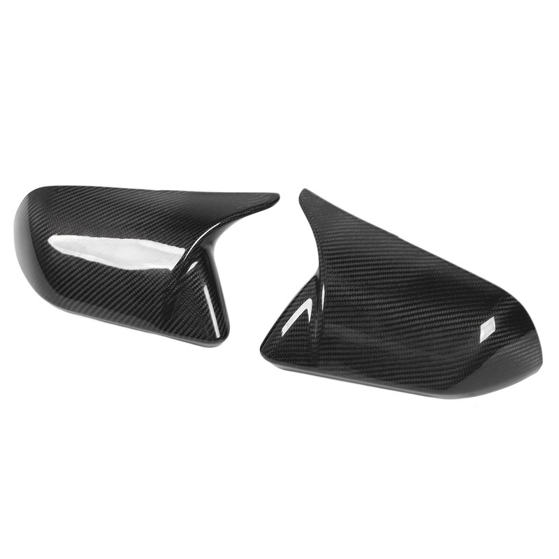 1 Pair Carbon Fiber Mirror Covers Ox Horn Style Car