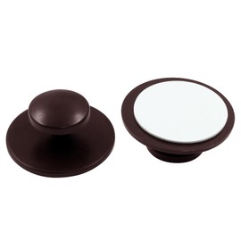 Moicstiy 20 Pcs Self-Adhesive Dresser Knob Instant Adhesive Cabinet Handle Pull Mini Self-Stick Knob for Sliding Door Windows Wardrobes Drawer(Brown)