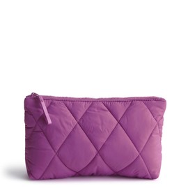 Vera Bradley Women's Featherweight Medium Pouch Makeup Bag, Iris Orchid, One Size