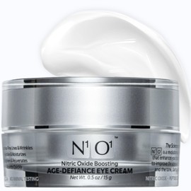 N1O1 Age-Defiance Eye Cream - Day & Night Moisturizer with Nitric Oxide, Hyaluronic Acid, Complex Peptides, Ceramides - Hydrating Eye Cream for Dark Circles, Wrinkles, Fine Lines, Puffiness - 0.5 oz.