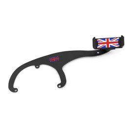 Lavitin Car Mobile Phone Holder Bracket Compatible with Cooper R55 Clubman R56 Hatchback R57 R58 R59 2006-2015 with Cradle Rotatable Clip for 3.5-5.5 Inch Phone Mount Support (red Union Jack)