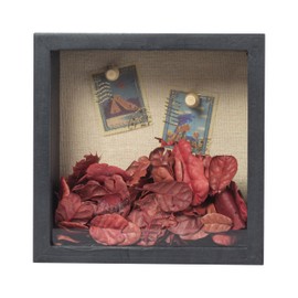Increased Fire Shadow Box Frame 6x6 Shadow Box Display Case with Linen Back of Awards Memorabilia Flower, Pictures, Keepsakes、Bouquet、Medals and More Photos Memory Box Black