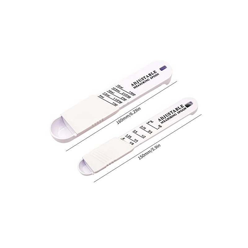 fiXte® Adjustable Wet & Dry Plastic Measuring Spoon Set