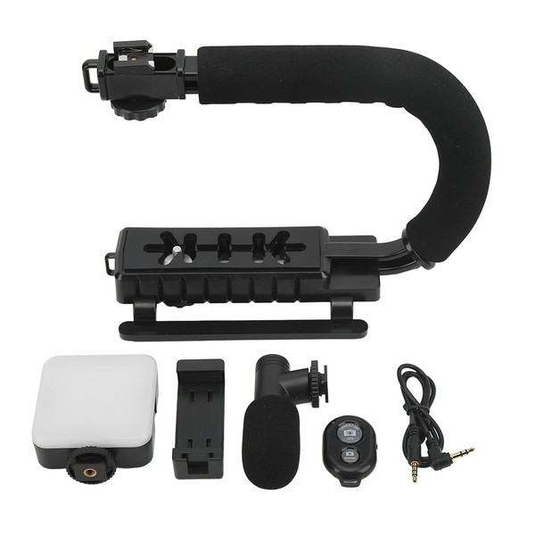 Akozon Video Action Stabilization Grip U Shape Phone Camera Stabilizer