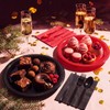 Uiifan 144 Pcs Plastic Plates for Party Set 9" Dinner