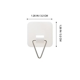 FOMIYES 50 Pcs Ganchos Para Colgar Platos Invisibles, Ganchos De Cocina Para Almacenamiento, Ganchos Adhesivos Blanca, PláStico, 3.2cm, Para Uso DoméStico Y Restaurantes