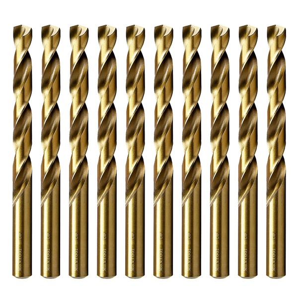 MAXTOOL 5/16" 10PCs Identical Cobalt Jobber Length Drill Bits HSS
