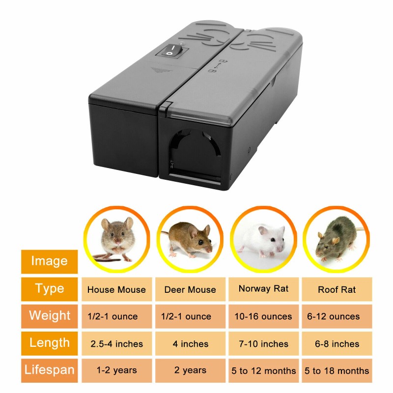 Oozmas Electronic Mouse Trap Mice Killer Pest Victor Control Electric