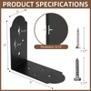 Rasugarlary Heavy Duty Corner Brackets, 6"x6"x3" L Brackets Heavy Duty