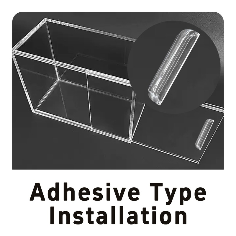 bociloy 12Pcs 2.75 Inch Transparent Acrylic Glass Door Handle Pulls,