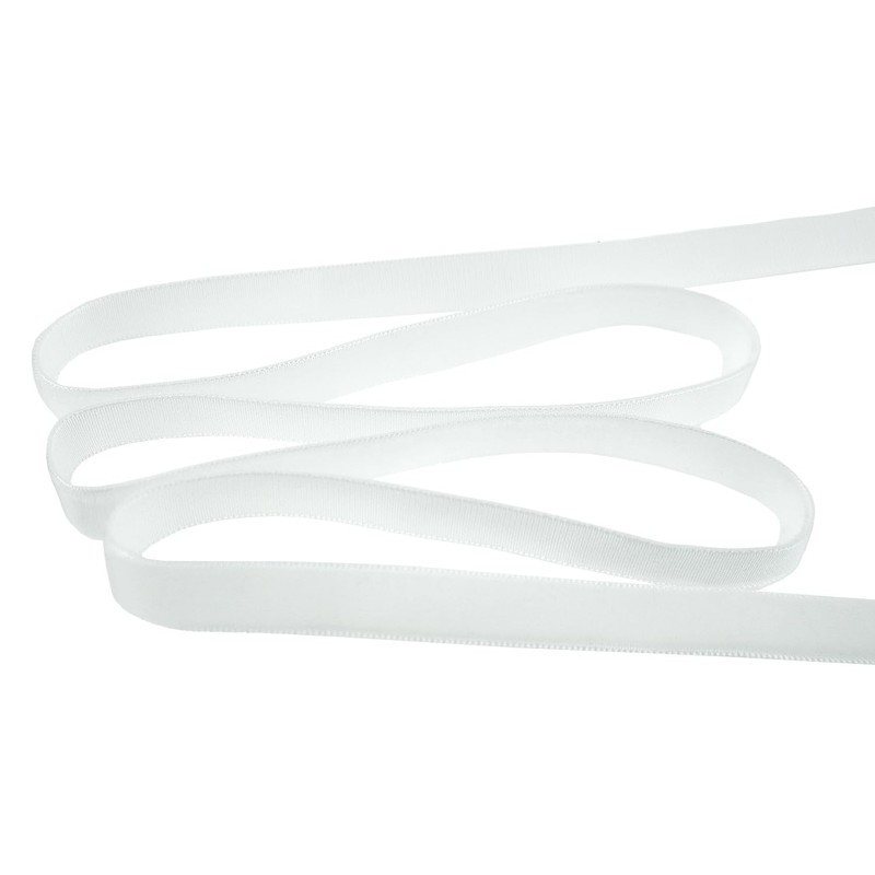 QAVBFA - Cinta de nailon de terciopelo blanco, carrete continuo
