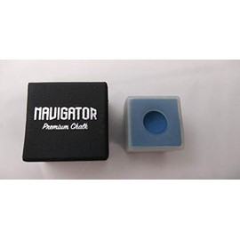 NAVIGATOR Premium Pool Cue Tip Chalk - 1 Piece Blue