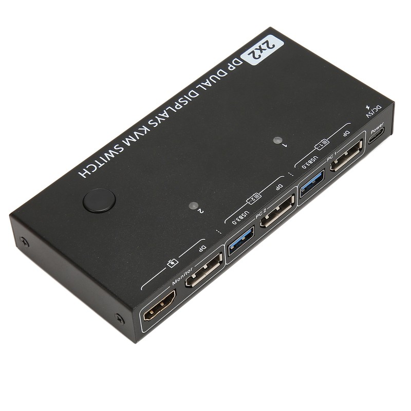 DisplayPort KVM Switch 2 In 2 Out 8K 30Hz 4