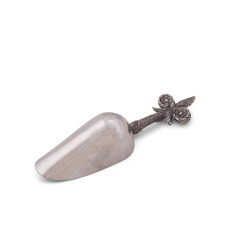 Vagabond House Stainless Steel Ice/Utility Scoop with Solid Pewter Fleur