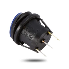 12V Rocker Switch, 12V 16A Car LED Rocker Switch, Auto Car Main Light Toggle Switch Illuminated Blue Light Round Rocker Switch Spst On-Off Control 3 Pin
